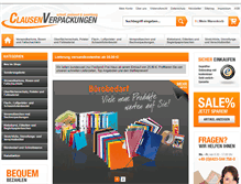 Tablet Screenshot of clausen-verpackungen.de